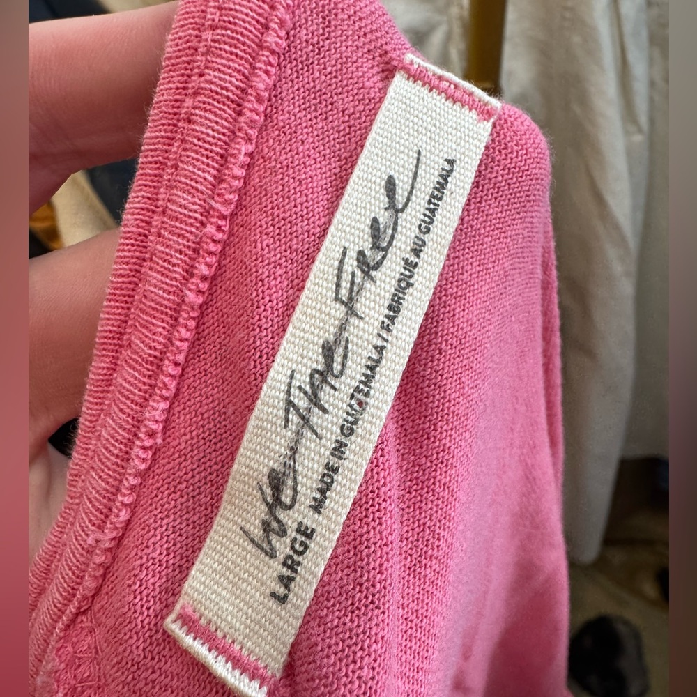 NWOT Free People We the Free Angel Tee - gumdrop pink - Small, Medium, Large - Picture 9 of 9